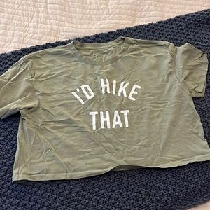 Keep Nature Wild “I’d Hike That” Cropped T-Shirt - Large